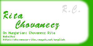 rita chovanecz business card